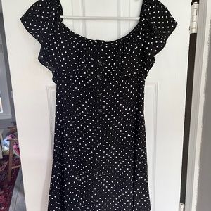 Off the shoulder mini skater dress